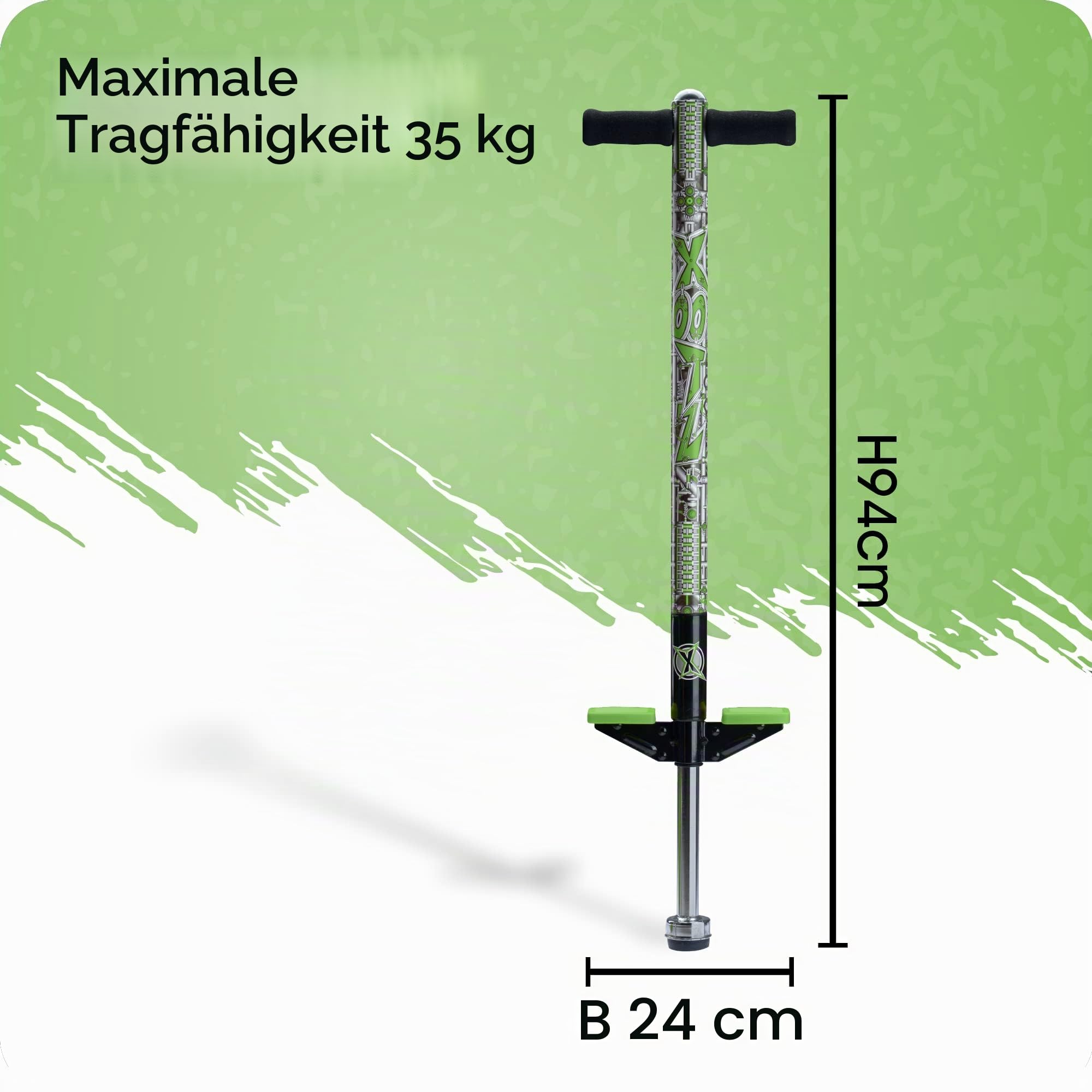 Xootz Pogo Stick | Industriedesign für Kinder, Jungen und Mädchen, weicher Schaumstoff-Lenker, ab 5 Jahren, bis zu 35 kg