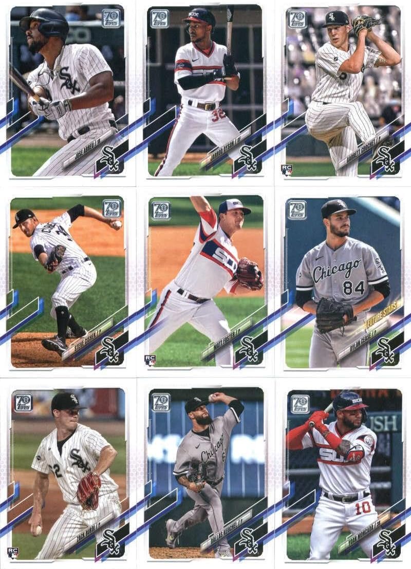 2021 Topps Master (Series 1, 2, Update) Chicago Sox Team Set of 43 Cards - Baseball Cards