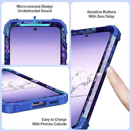 Miniatura 7 de Hekodonk Funda para Galaxy S23+Plus con 2 piezas protector de pantalla + protector de lente de cámara 3 capas resistente a prueba de golpes funda