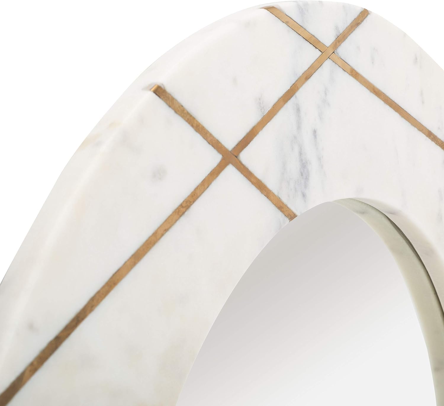 SAFAVIEH Home Hale 23-inch Marble Round Decorative Accent Mirror