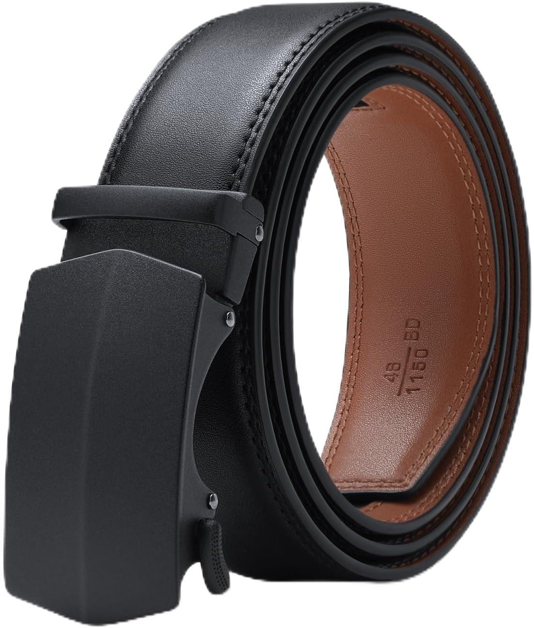 VANNANBA Men's Belt, Ratchet Dress Casual Belt with Adjustable Automatic Buckle for Jeans Dress Pants