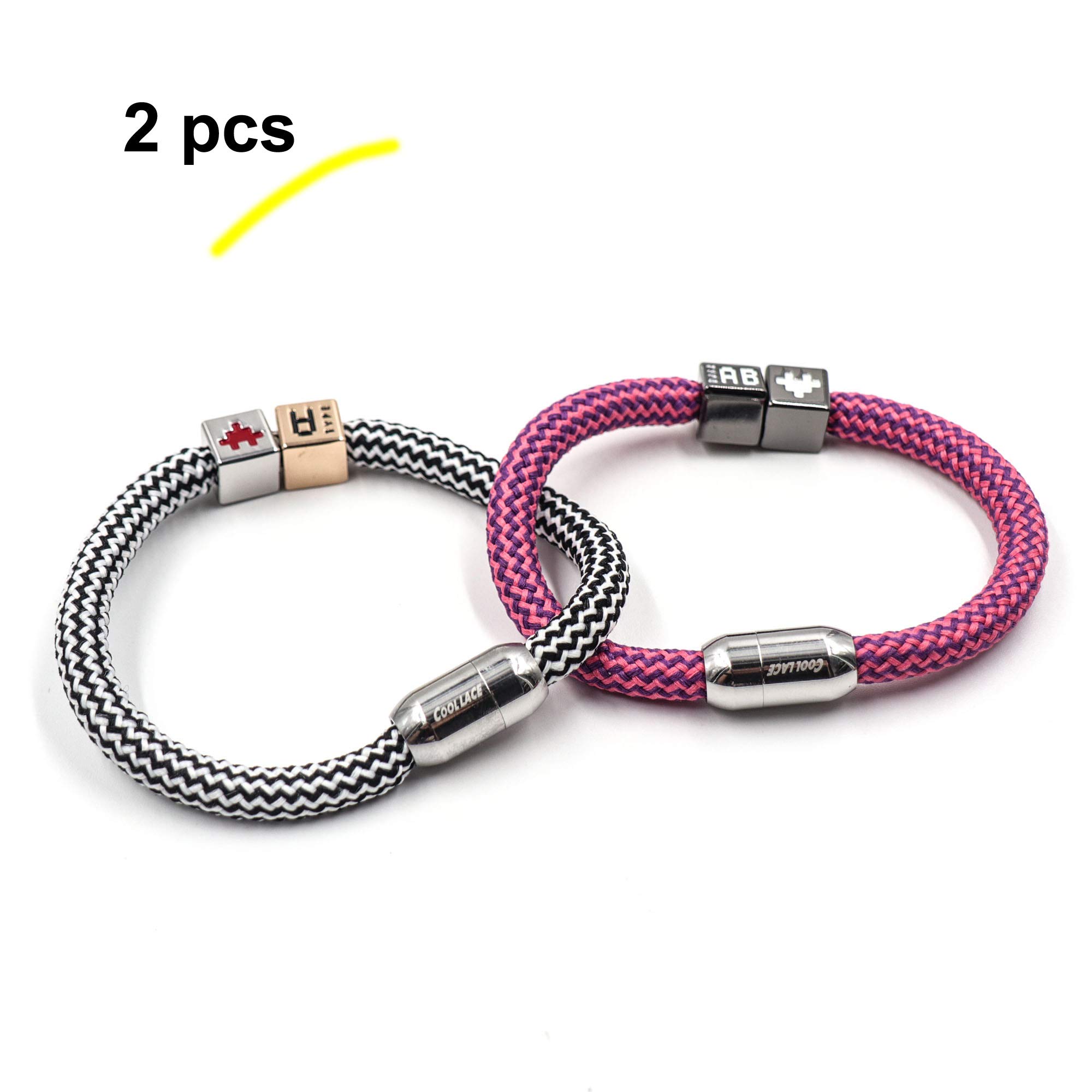 COOL LACECOOL LACE Couples Lover His Hers Shoelace Bracelets Friendship Relationship Distance Bracelets Magnetic Buckle