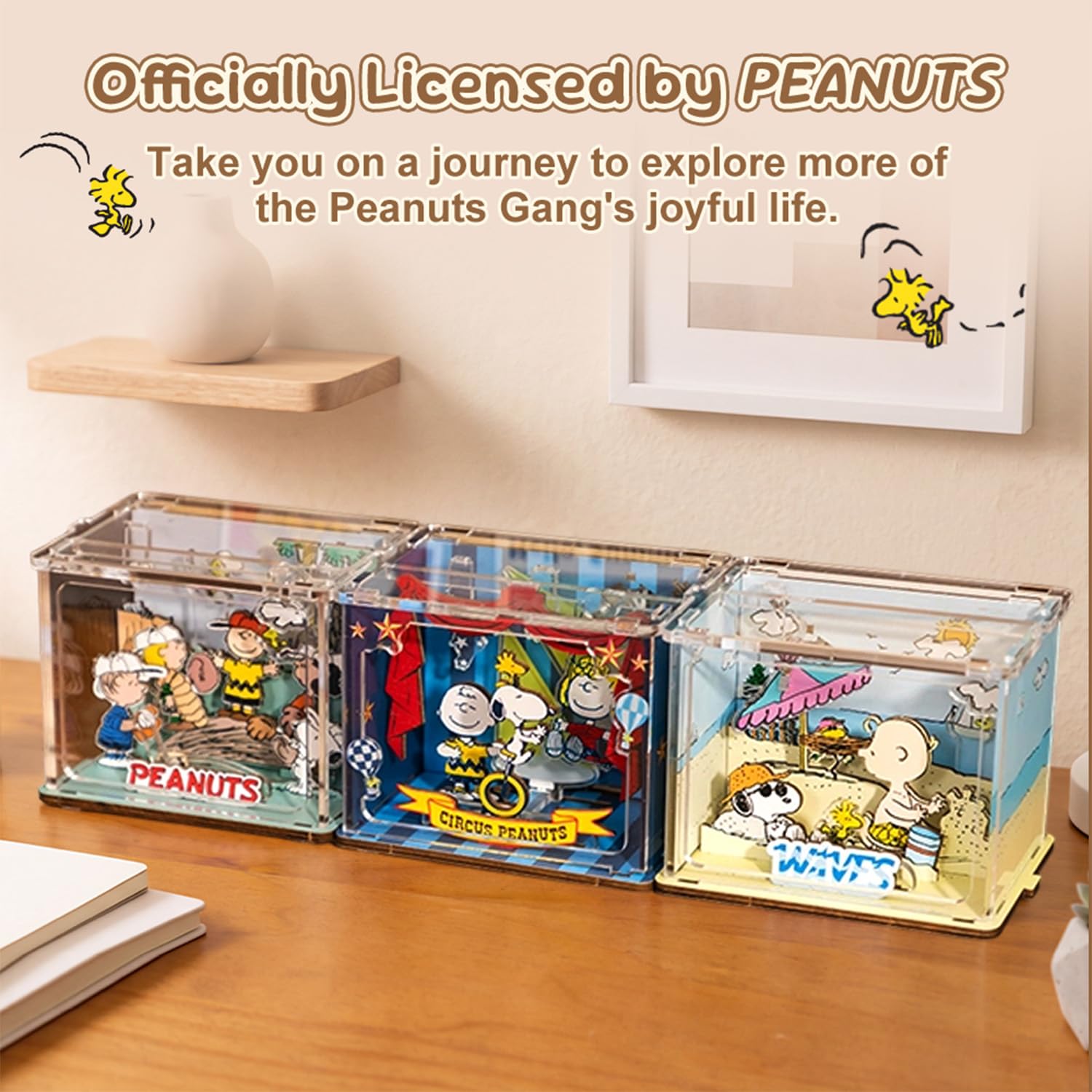 Amazon.com: puremind Snoopy Baseball Miniature Wooden Puzzle Kit
