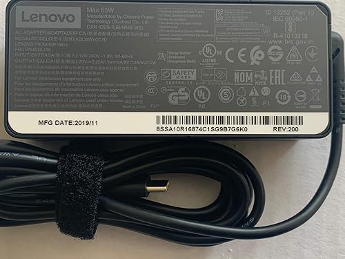 Nuevo cargador para portátil 65 W W USB tipo C (USB-C) adaptador de corriente alterna para Lenovo ThinkPad Yoga Flex Miix