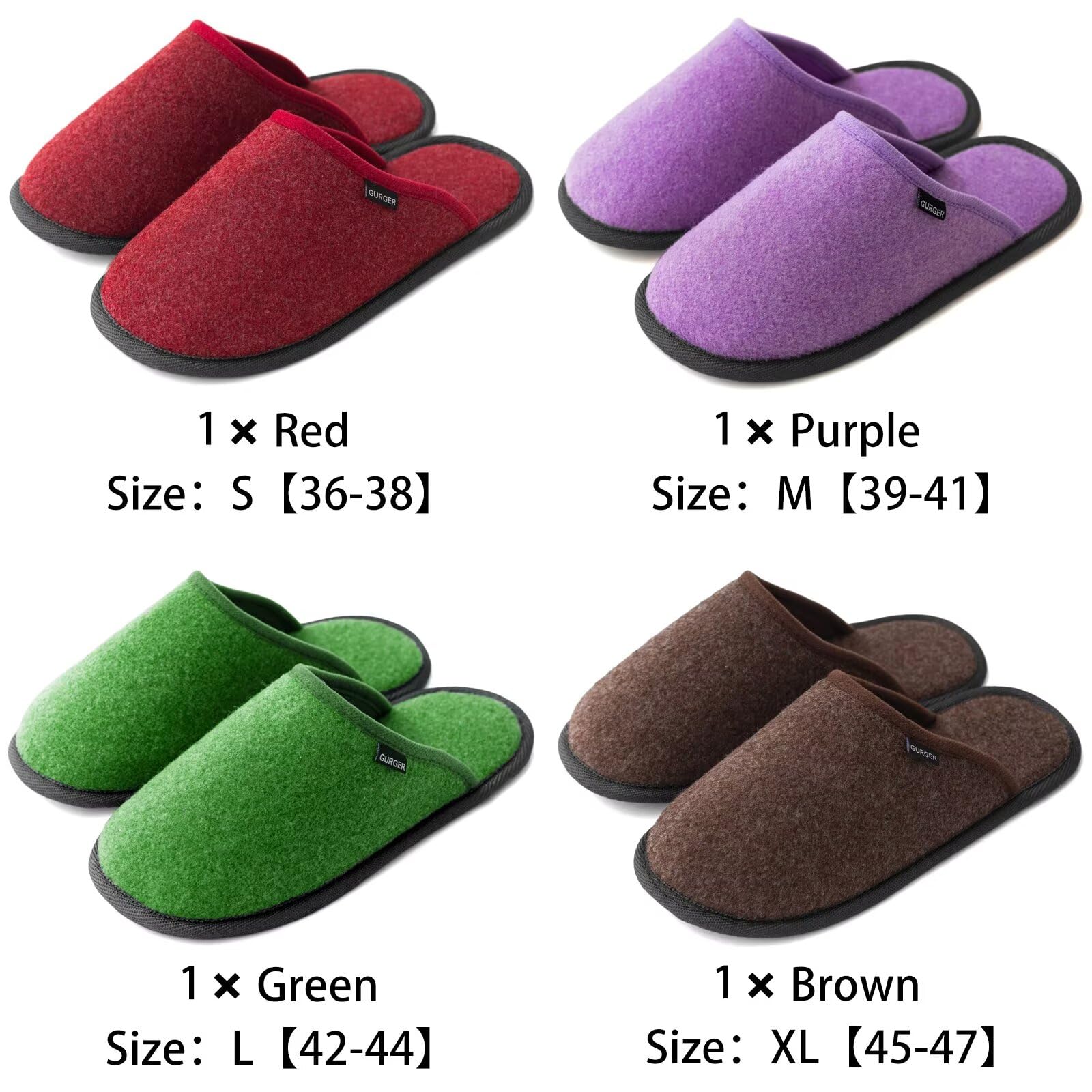 GURGER House Slippers for Guests Washable Non-Slip Multipack Non Disposable Spa Slippers Set for Home Hotel, Party, Wedding - Image 2
