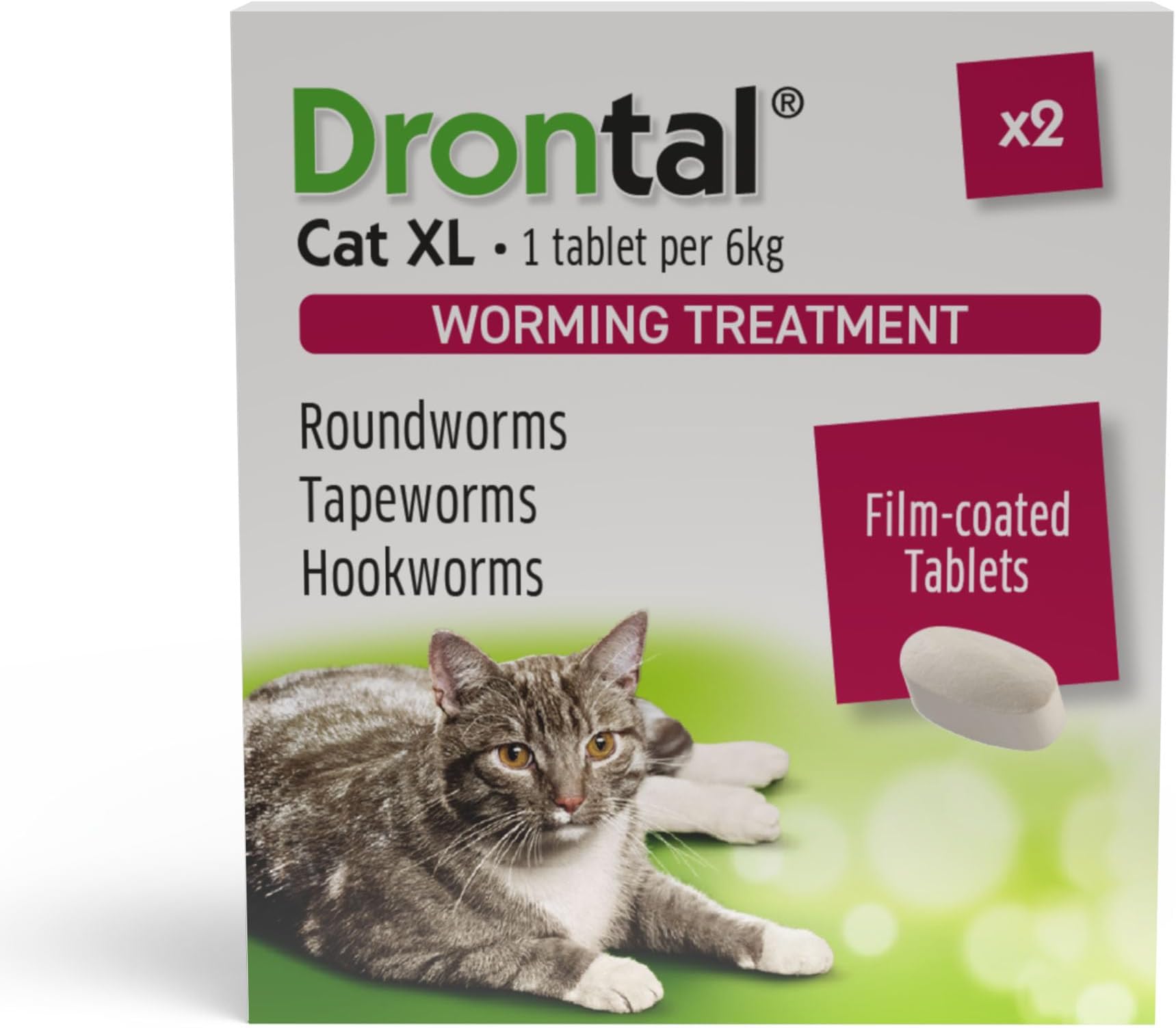 Drontal Tablets x 2 40g - XL Cats (Over 6kg)