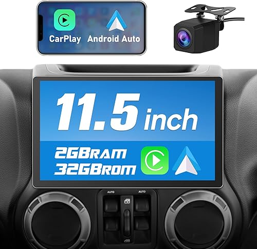 Miniatura 1 de 11.5 pulgadas pantalla táctil coche radio estéreo Android 12 para Jeep Wrangler JK 2007-2017 con navegación GPS CarPlay Android Auto
