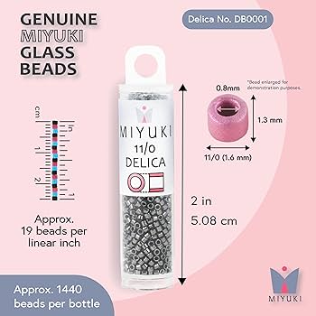 Amazon.com: Miyuki Delica Seed Beads – Size 11/0 (1.6 mm