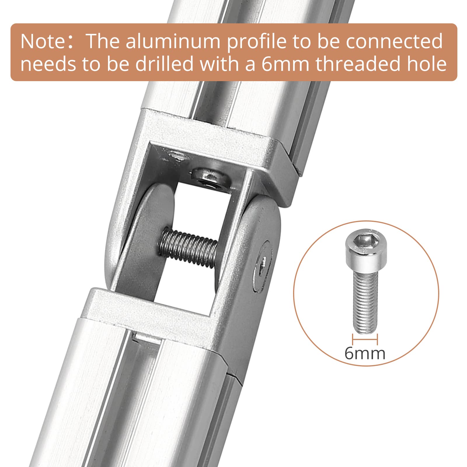 Angle 180 2 Connecteurs Aluminium 3030 Kamtop - Angle Réglable 180°, Pour Profilés EU 3030 - Avec Poignée Profilé Aluminium Réglable