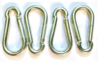 (Pack of 4) Steel Snap Eye Link Spring Hooks - 1/4