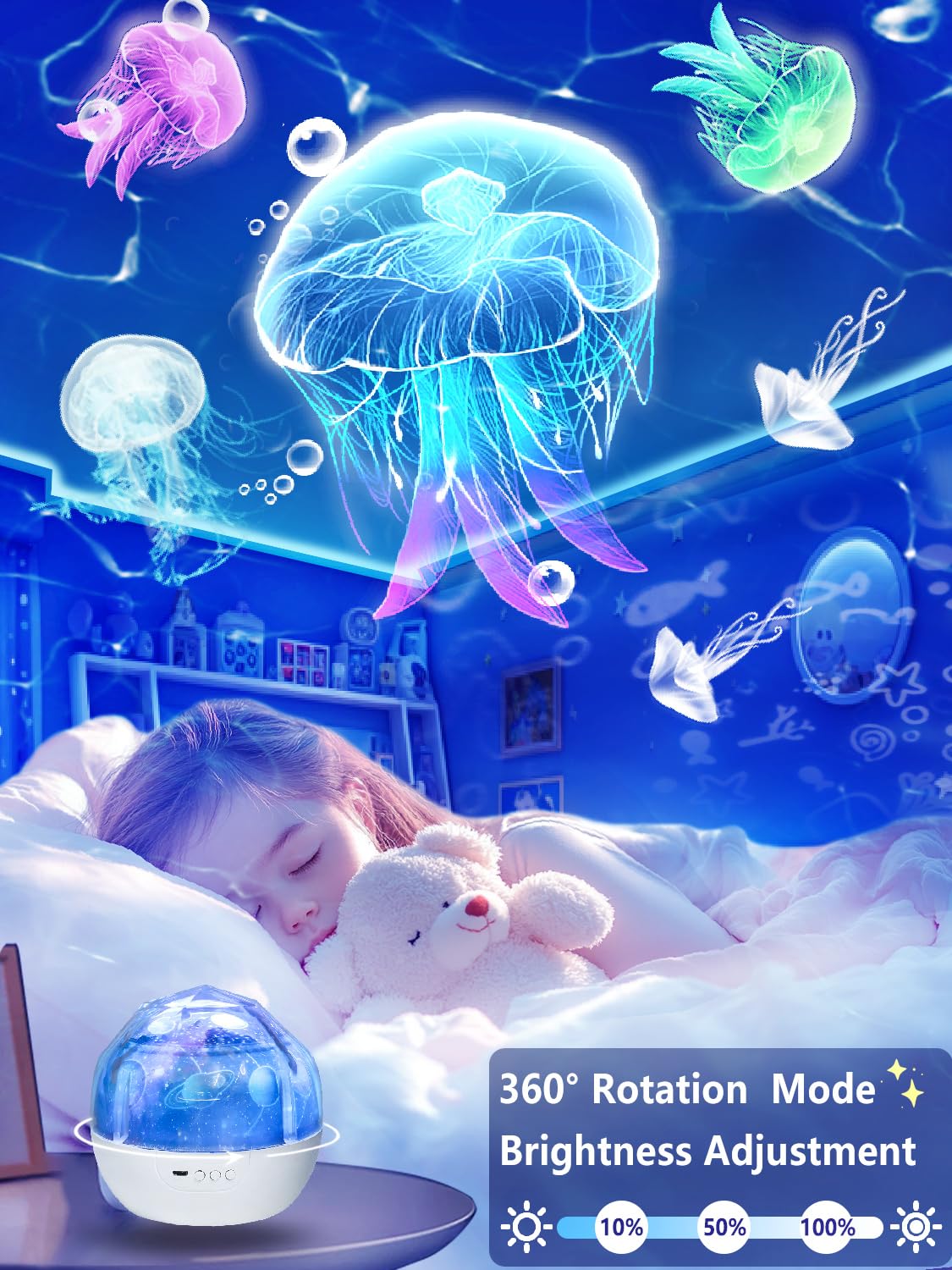 21 juegos de películas, proyector de luz nocturna para dormitorio de niños, techo, luz nocturna para niños, proyector de galaxia de estrellas para niñas de 1 a 14 años con rotación de 360° para