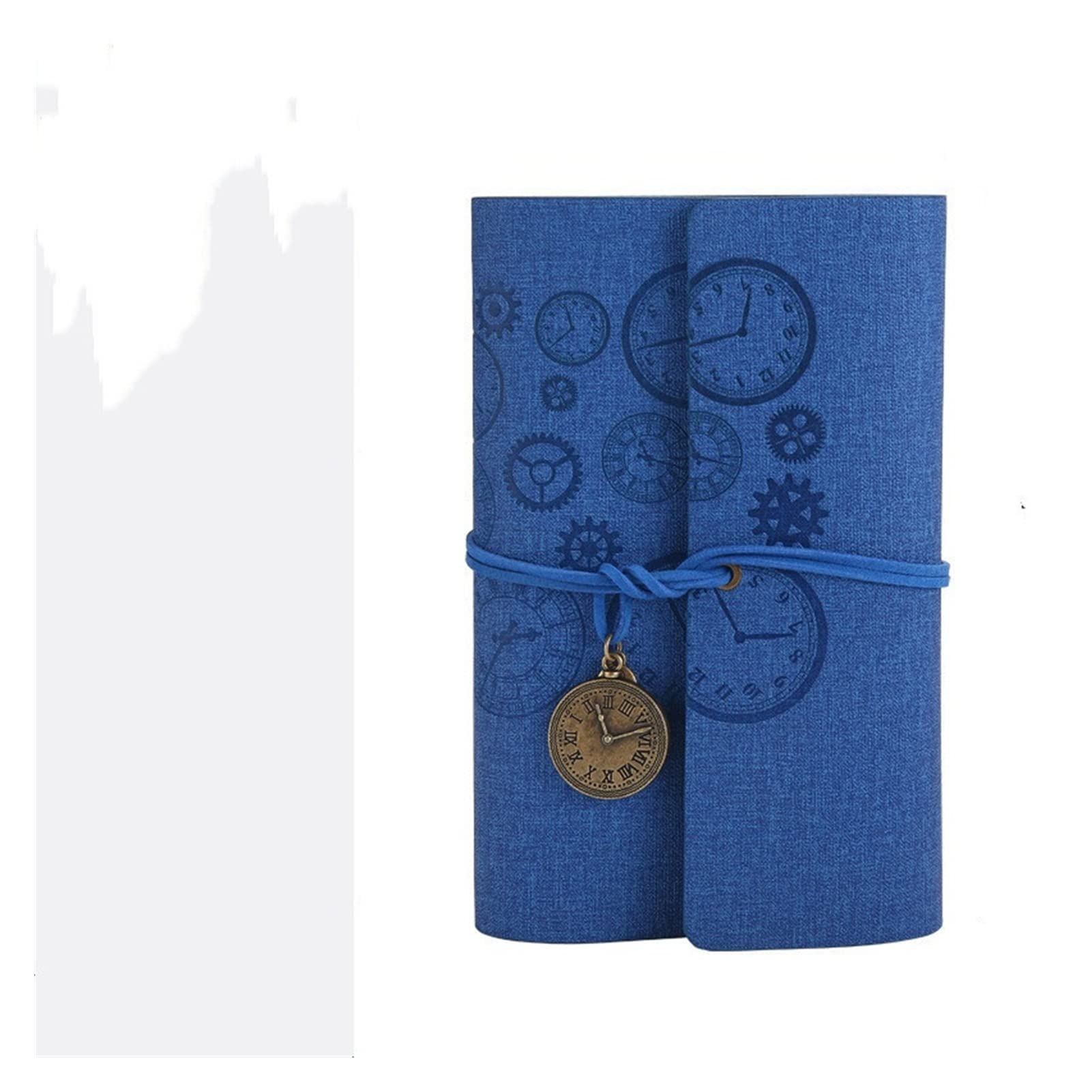 Retro Taccuino in pelle Grid Diario Blank Diario Note Book Viaggi Planner Journal Notebook Agenda Fai da te Regalo di compleanno dello sketchbook del manuale (Color : A Blue, Size : A6)
