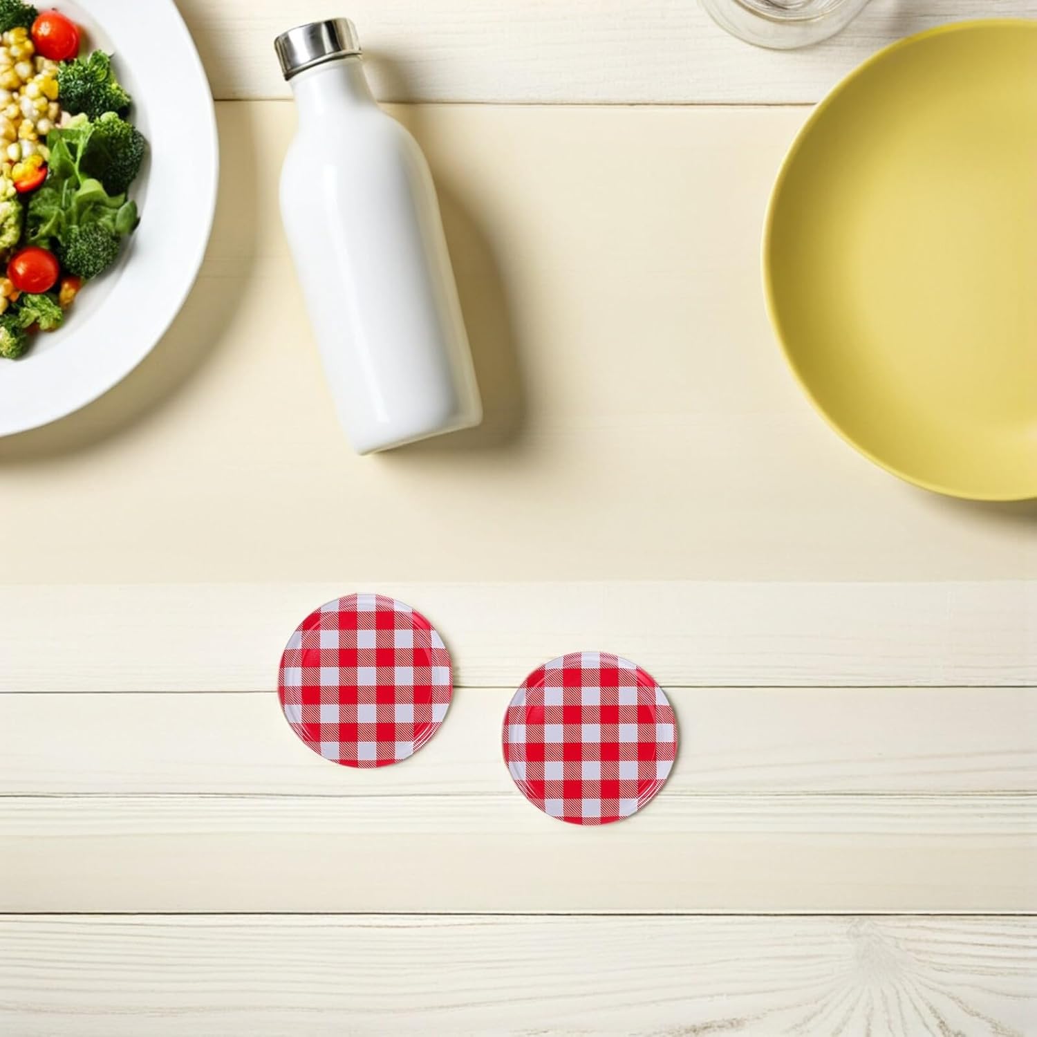 100pcs Screw Iron Jam Jar Lids Replacement for Mason Jars Airtight Seal Caps for Glass Jam and Canning Bottles Suitable for Food Storage and DIY Containers