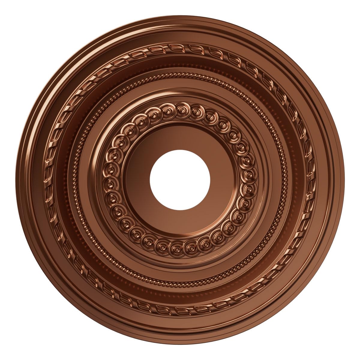 19"OD x 3 1/2"ID x 1"P Cole Thermoformed PVC Ceiling Medallion (Fits Canopies up to 5 1/8"), UltraCover Satin Hunt Club Green — Amazon image 31