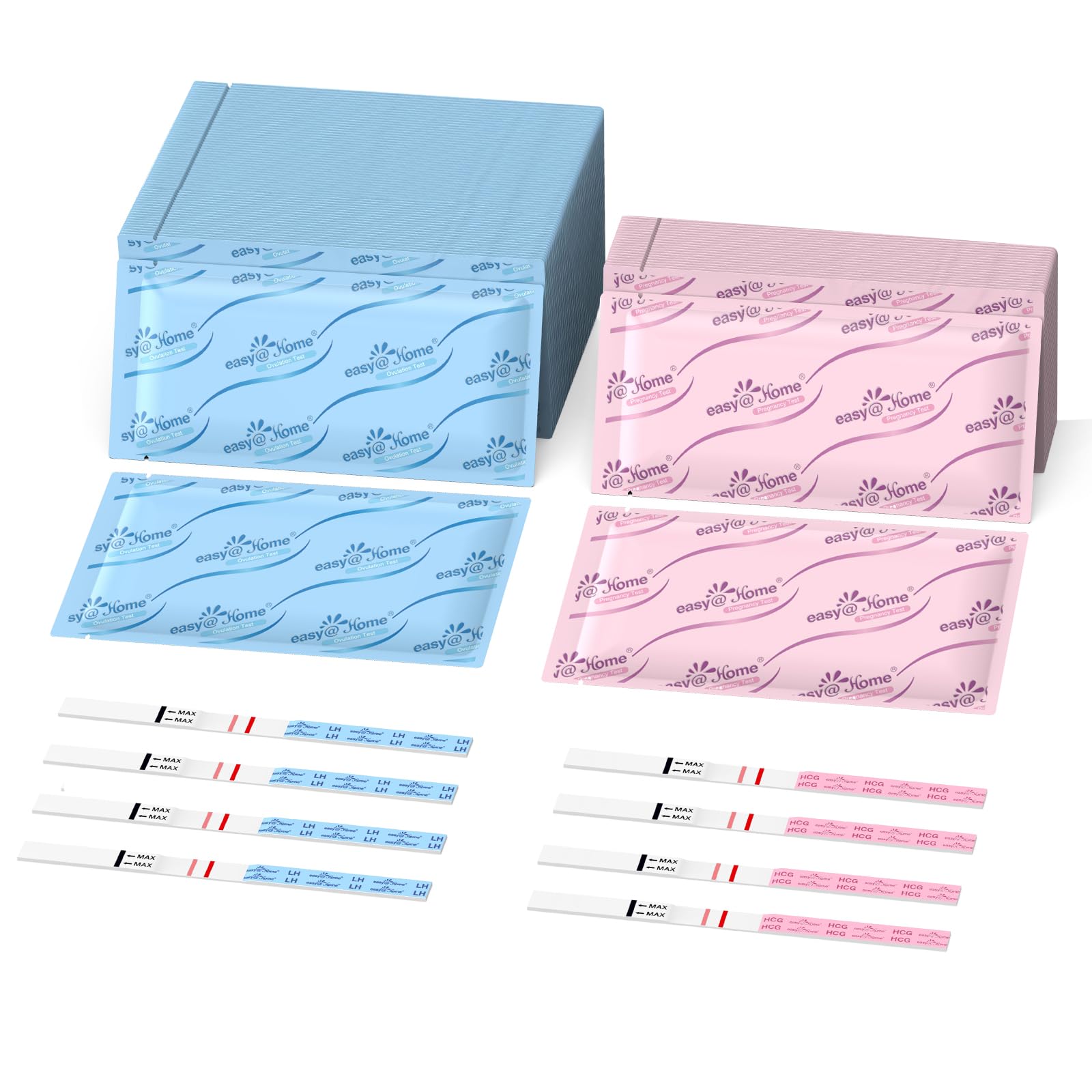 Easy@Home Ovulation and Pregnancy Test Kit: 100 LH and 20 HCG Combo Test Strips Powered by Premom App for Women Trying to Conceive-picture-27