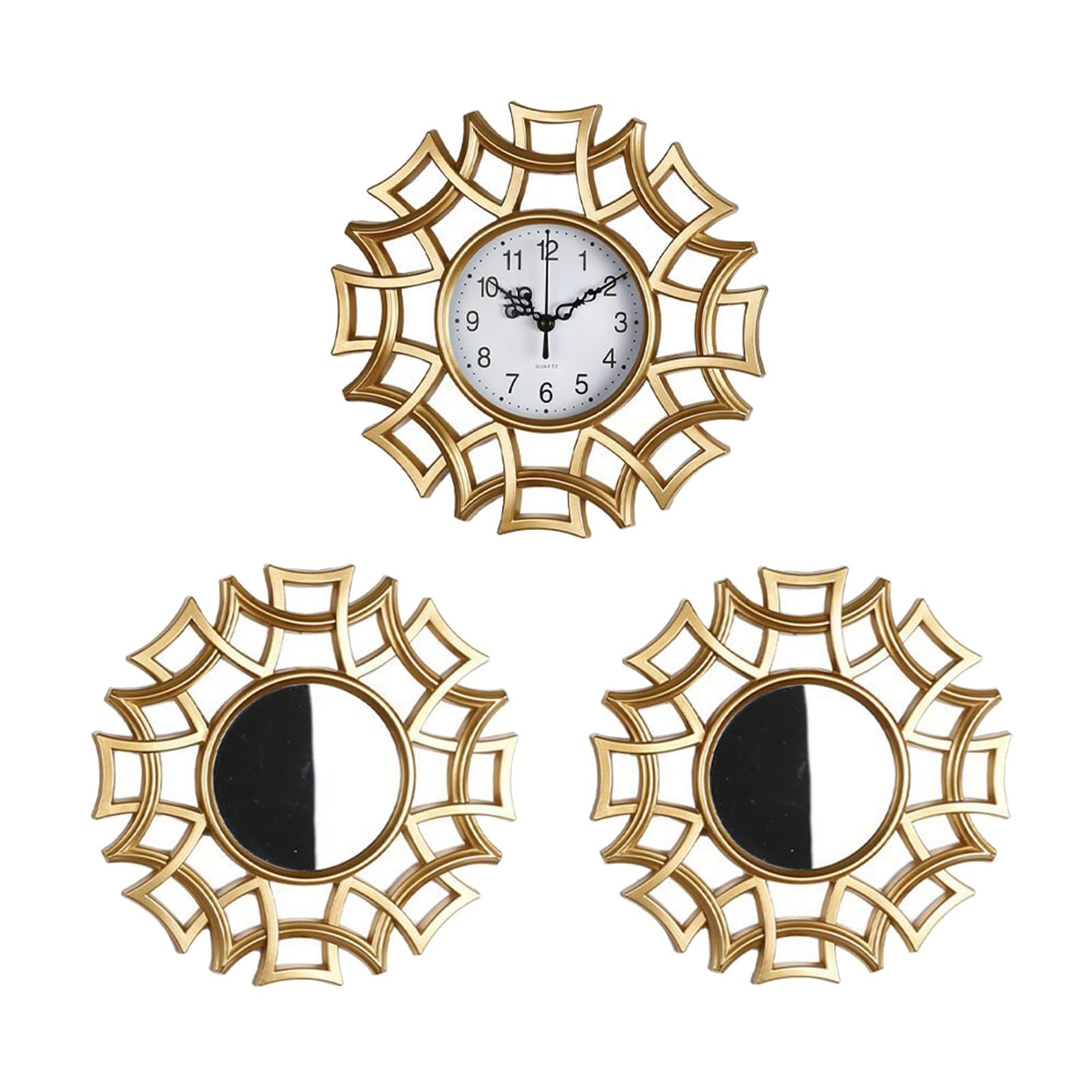Tuxoiou Vintage Decorative Wall Clock, Silent Non-Ticking Hanging Clock