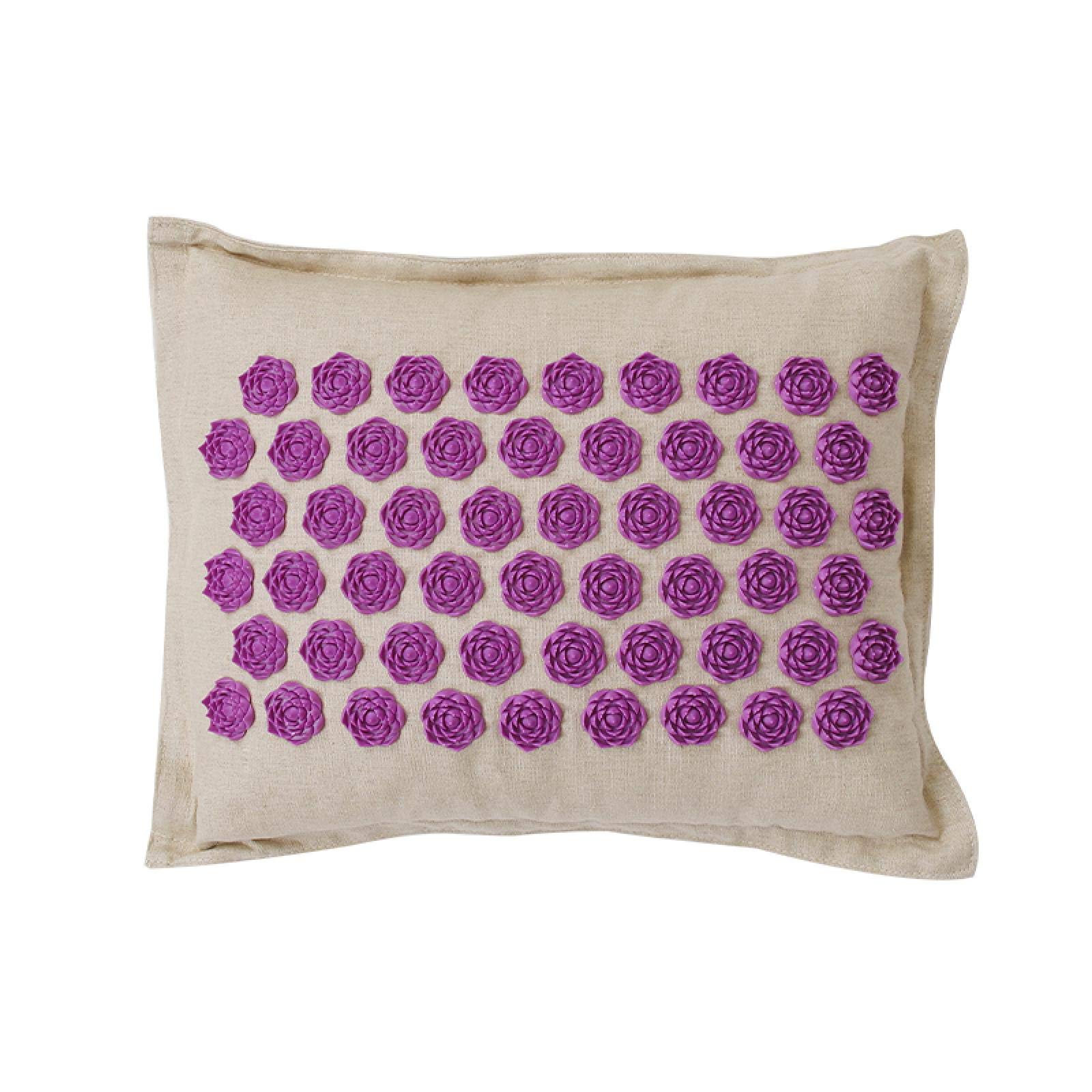 NX Tapis d'acupression, tapis de massage, coussin d'acupuncture pour soulager les douleurs du dos, du cou et de la sciatique, relaxer les muscles en lin Violet
