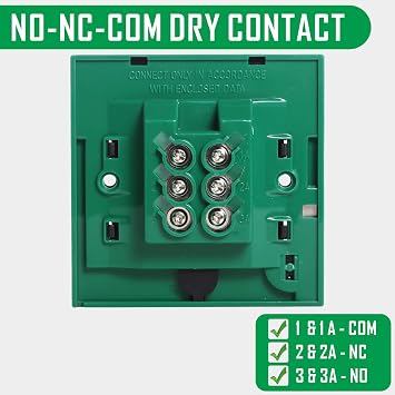 UHPPOTE Wired Security Button Hands Break Glass for Emergency Fire Alarm Exit Release | DPDT Dual Pole, NO NC COM Dry Contact, Surface Mount, Color Green