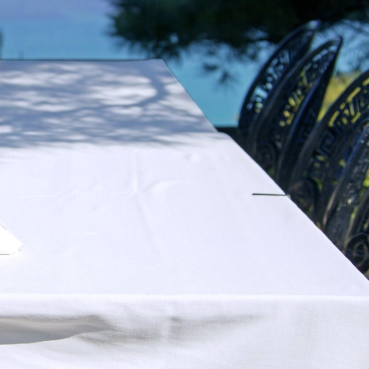 Utopia Kitchen Fitted Tablecloth - 30 x 72 Inch - Washable White Polyester Table Cloth for 6 Ft Table - Great for Parties, Events, Dinner Trade Shows & Wedding