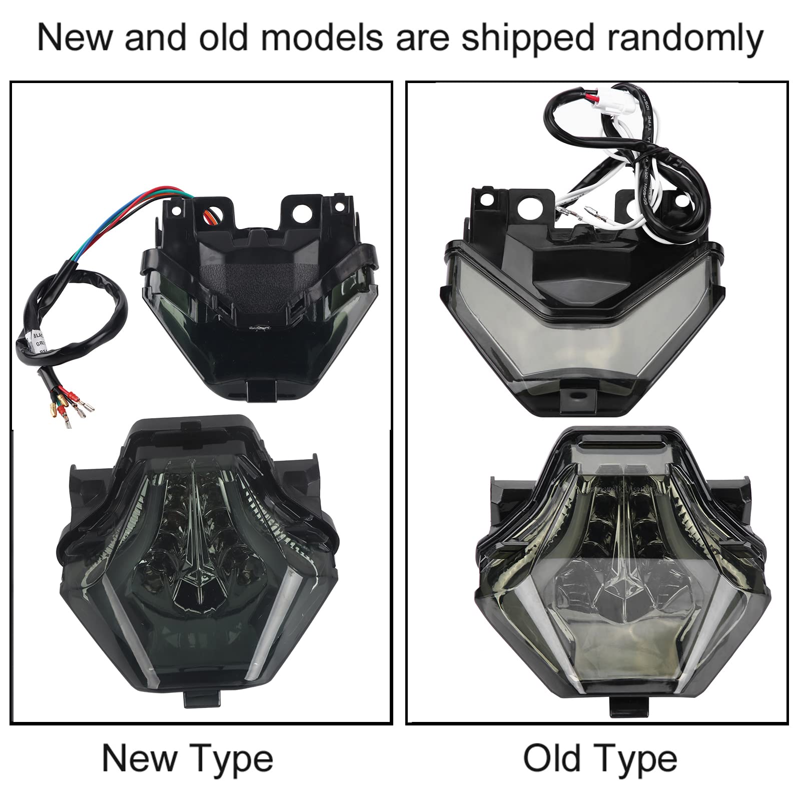 KIMISS Motocykl LED Migające światło tylne do MT-07 FZ-07 YZF-R3 YZF-R25(czerwony)