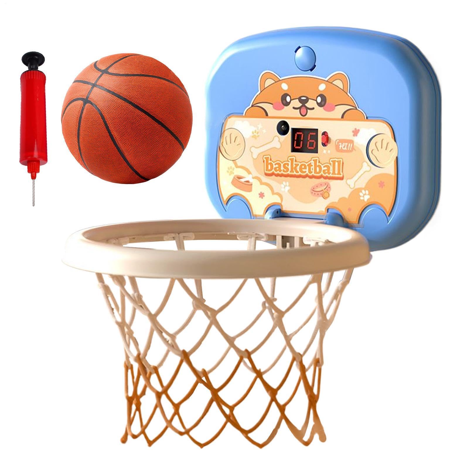 Mini cesta de baloncesto anticaídas con tablero interactivo para evitar el sedentarismo 8