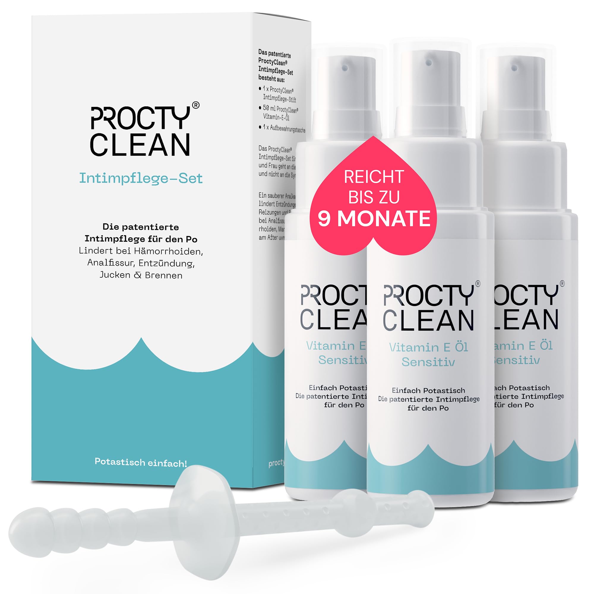 ProctyClean Intimpflege-Set + 2x Vitamin-E Öl – Pflege & Schutz im Bundle