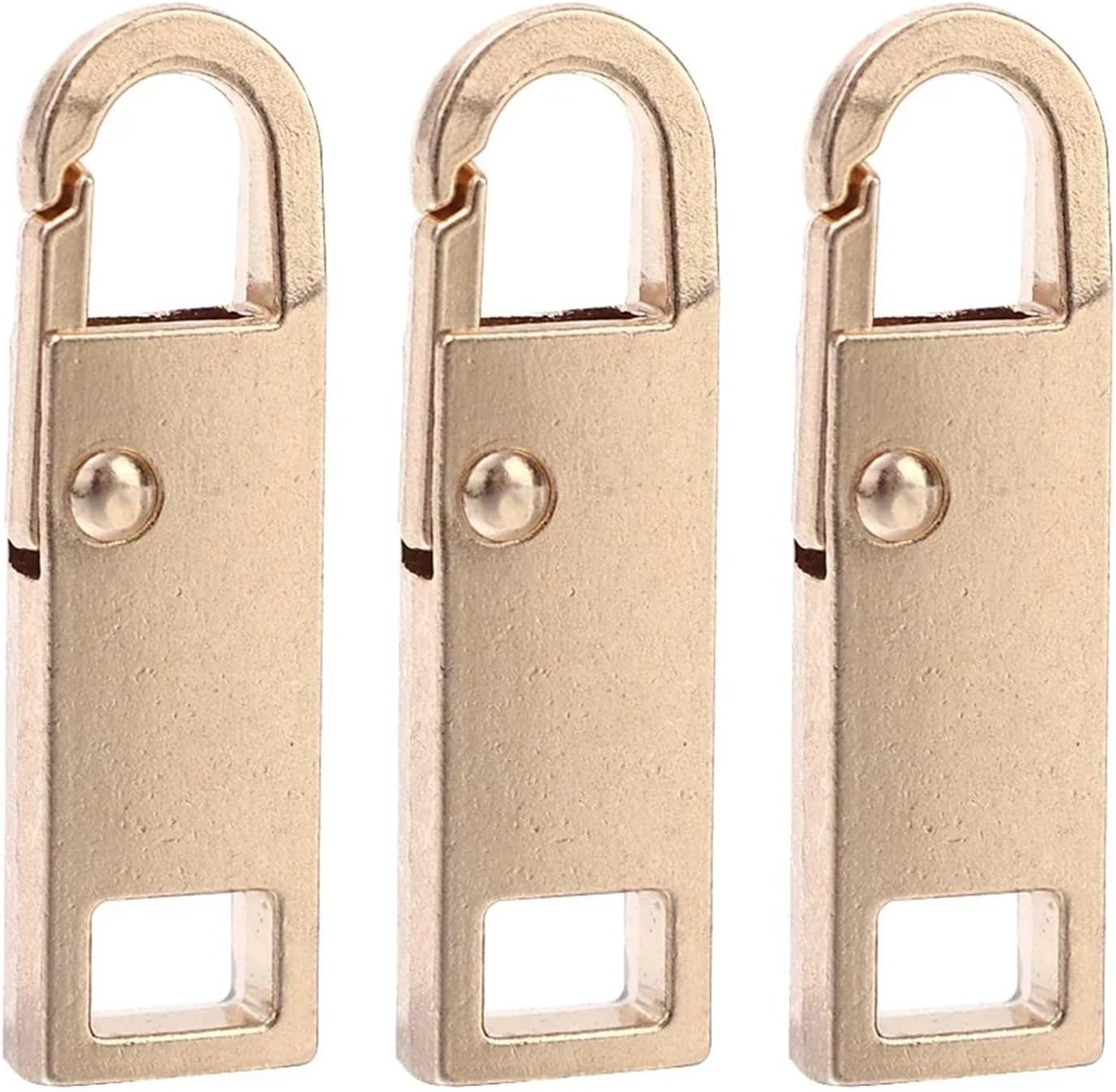 Zipper Pull Replacement 100pc Metal Zipper Pulls Detachable Luggage Bag Clothes Purses(Silver)