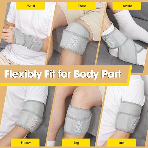 Miniatura 5 de Almohadilla térmica inalámbrica para muñeca y mano, masaje para aliviar el dolor, muñequera calentada recargable para túnel carpiano, terapia de luz