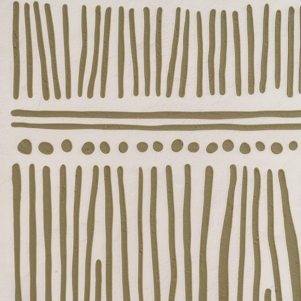 CASASELECCION Set de 2 cuadros decorativos de lienzo con marco. Con dibujo abstracto en color beige. Medidas: 50x70 cm.