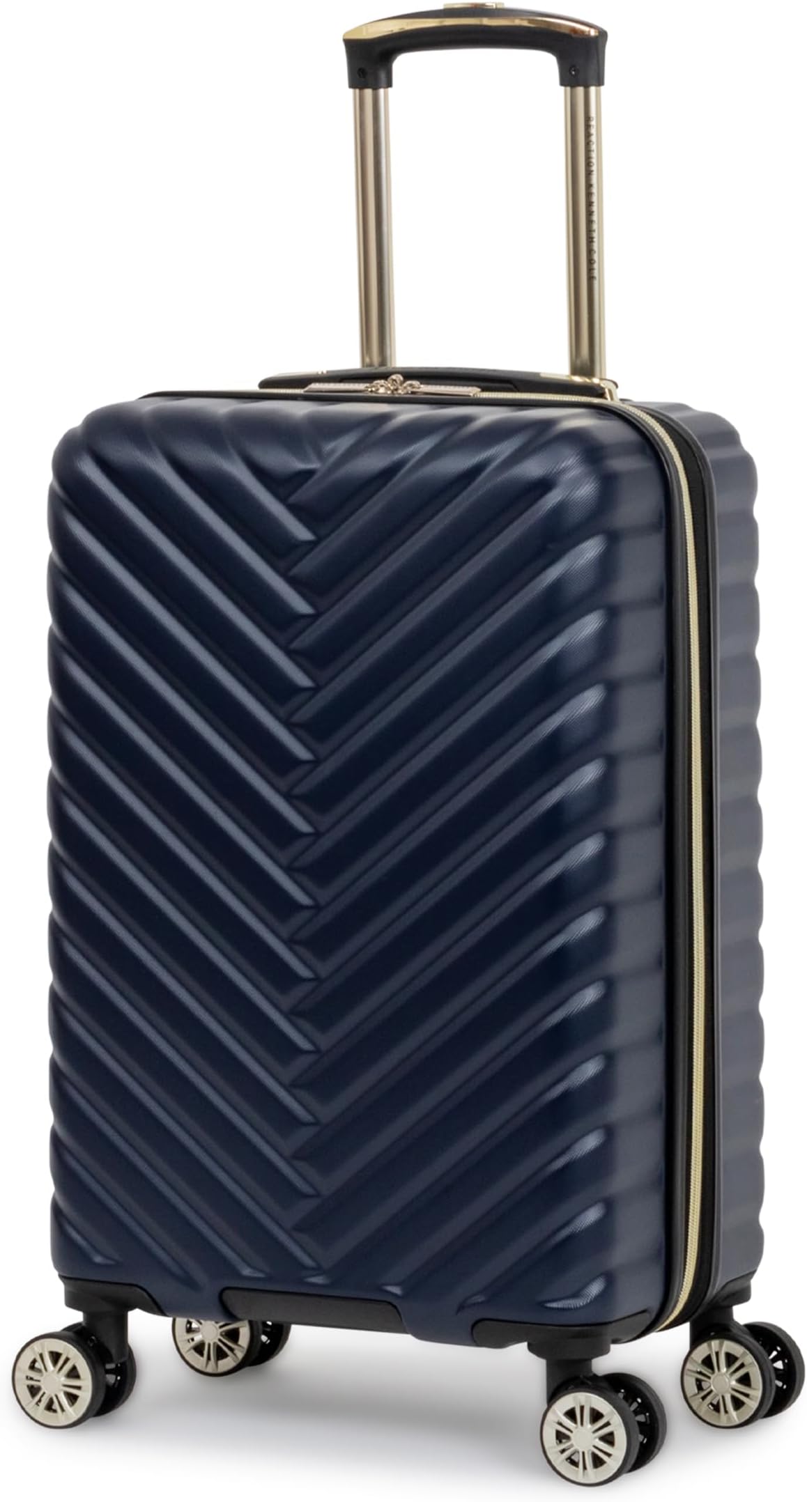 Madison Square Lightweight Hardside Chevron Expandable Spinner Luggage, Navy, 20-Inch Carry On