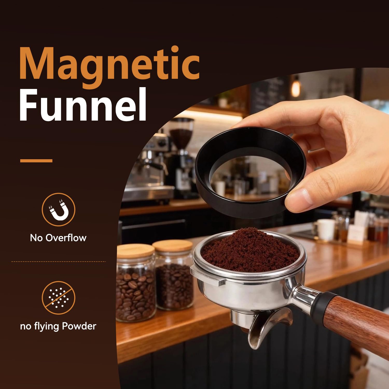 Juego de prensos, con estación de prensado, universal, para barista, cafetera, barista, accesorios, juego de prensador, soporte para tamping, tamper, cafe, nivelador, WDT, herramienta de 54 mm