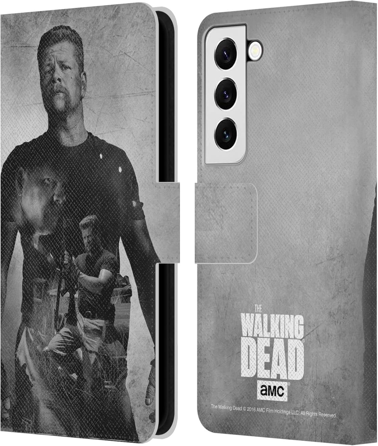 Head Case Designs Officially Licensed AMC The Walking Dead Sasha Double Exposure Leather Wallet Case Compatible with Samsung Galaxy S22 5G
