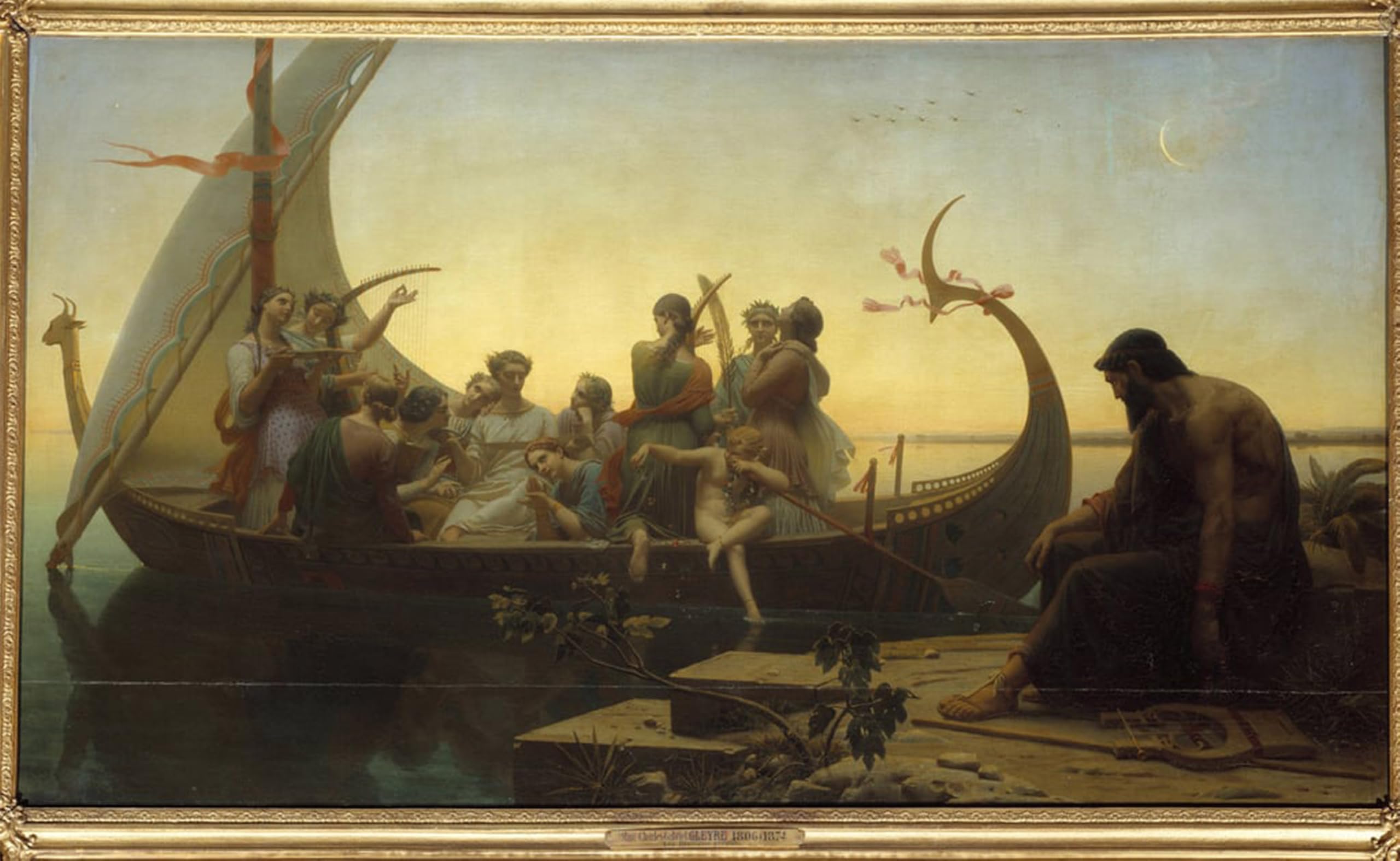 ARTXLXXBN Famous Art Print Poster Vintage Wall Art Lost Illusions or Evening by Charles Gleyre Canvas Art Poster for Home Decor 60x90cm