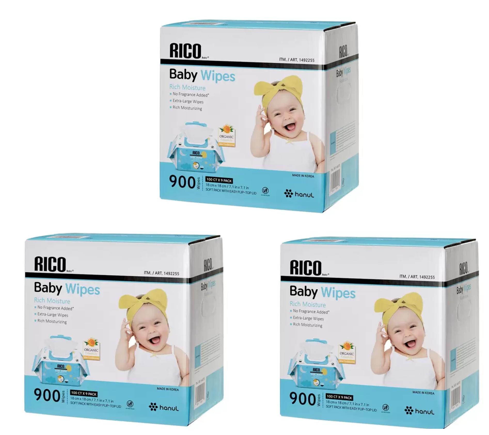 関東から関西へ発送のみ RICO 赤ちゃん用 おしりふき 900枚 コストコ RICO コストコ 赤ちゃん用 おしりふき Baby Wipes 900枚（100×9