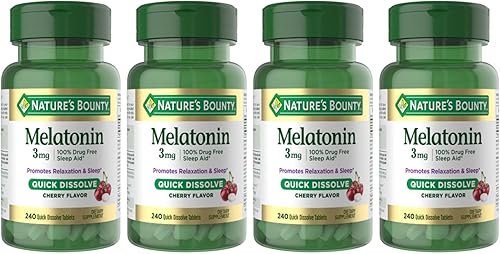 Miniatura 7 de Nature's Bounty Melatonina, Promueve la Relajación y el Sueño, Ayuda para Dormir 100% Libre de Medicamentos, 3 mg, 120 Comprimidos de Disolución