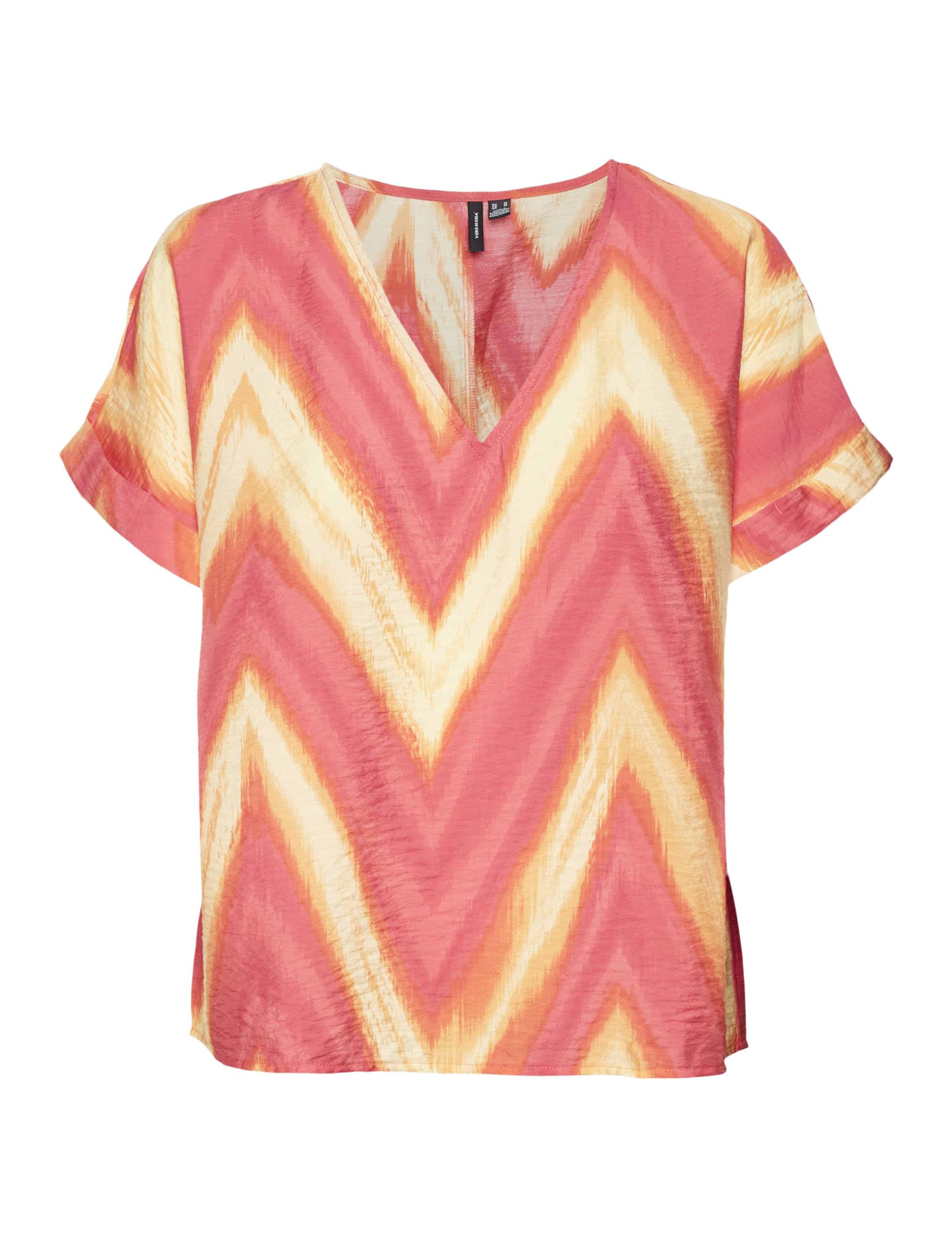 VERO MODA Women's Vmjosie KUA SS WVN Ga Top, Cayenne/AOP:KUA, XS
