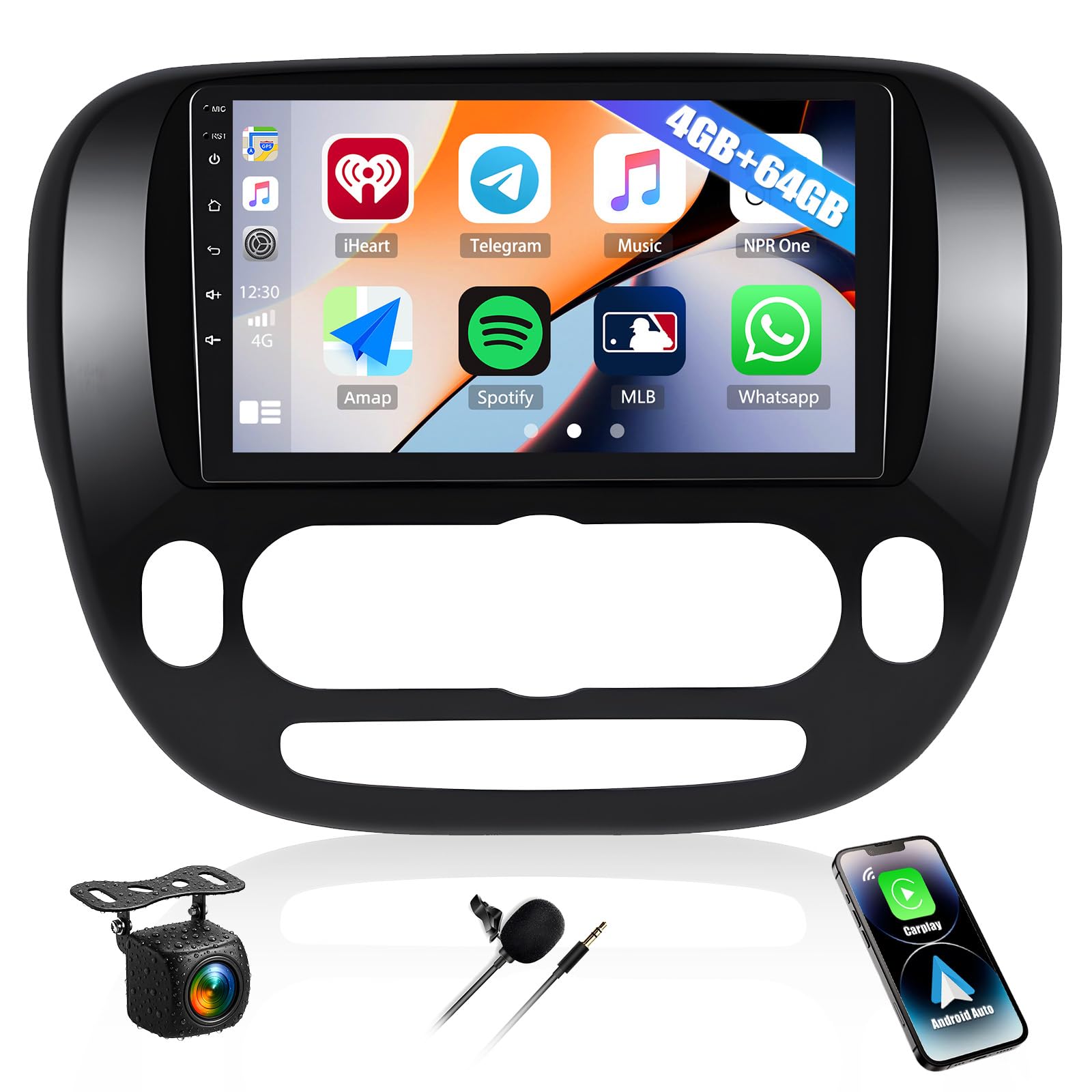 Amazon.com: 4G+64G Android Car Stereo for KIA Soul 2014 2015 2016