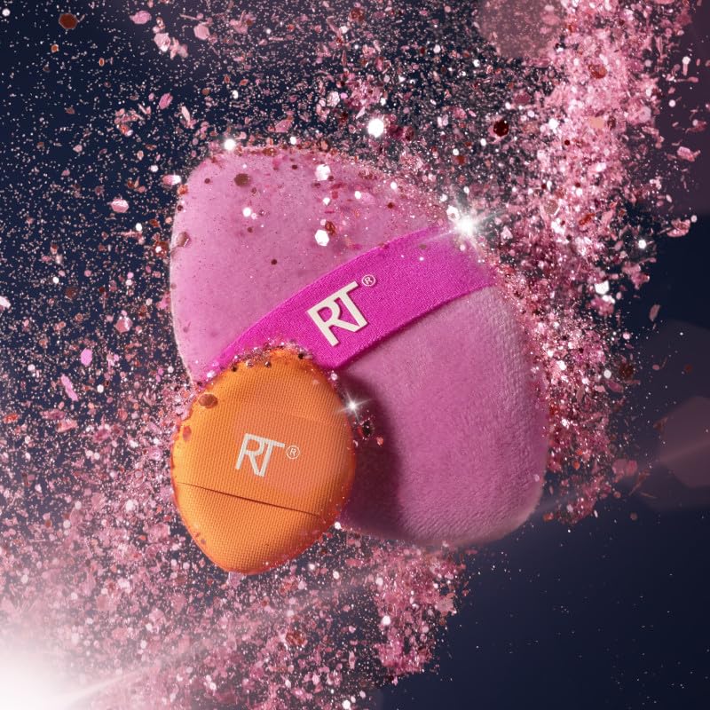 Real Techniques Miracle 2-In-1 Powder Puff & Mini Concealer Puff, 2 Piece Limited Edition Gift Set, Multicolor - Image 3