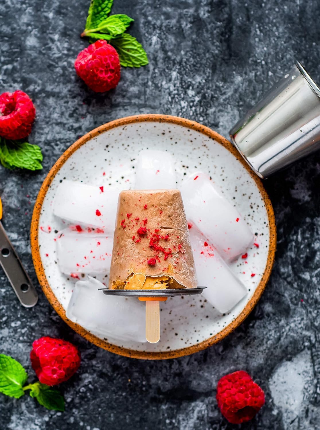 Stainless Steel Popsicle Molds And Rack - 6 Mini Round Ice Pop Makers + 30 Reusable Bamboo Sticks + 12 Silicone Seals + 1 Cleaning Brush +1 Rack