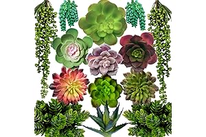 DECOROUS Artificial Desert Plants-14pk Premium Fake Succulent Plants Indoor Outdoors