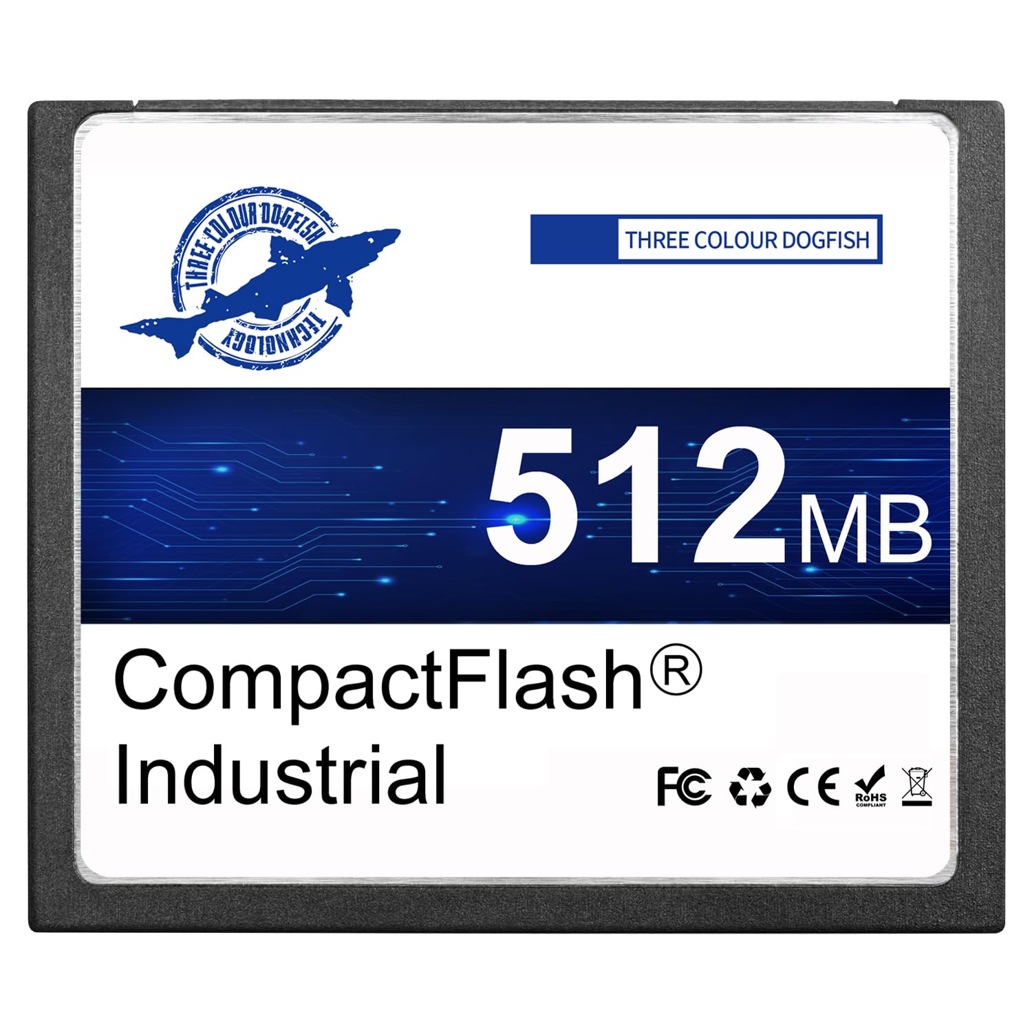 Dogfish Carte Mémoire CF Type I Haute Performance 512 Mo Compact Flash FAT16