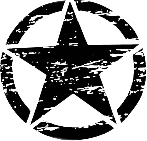 Miniatura 2 de x xotic tech Calcomanía gráfica de estrella áspera estilo ejército militar, adhesivo para decoración del capó, puerta, guardabarros, baúl y