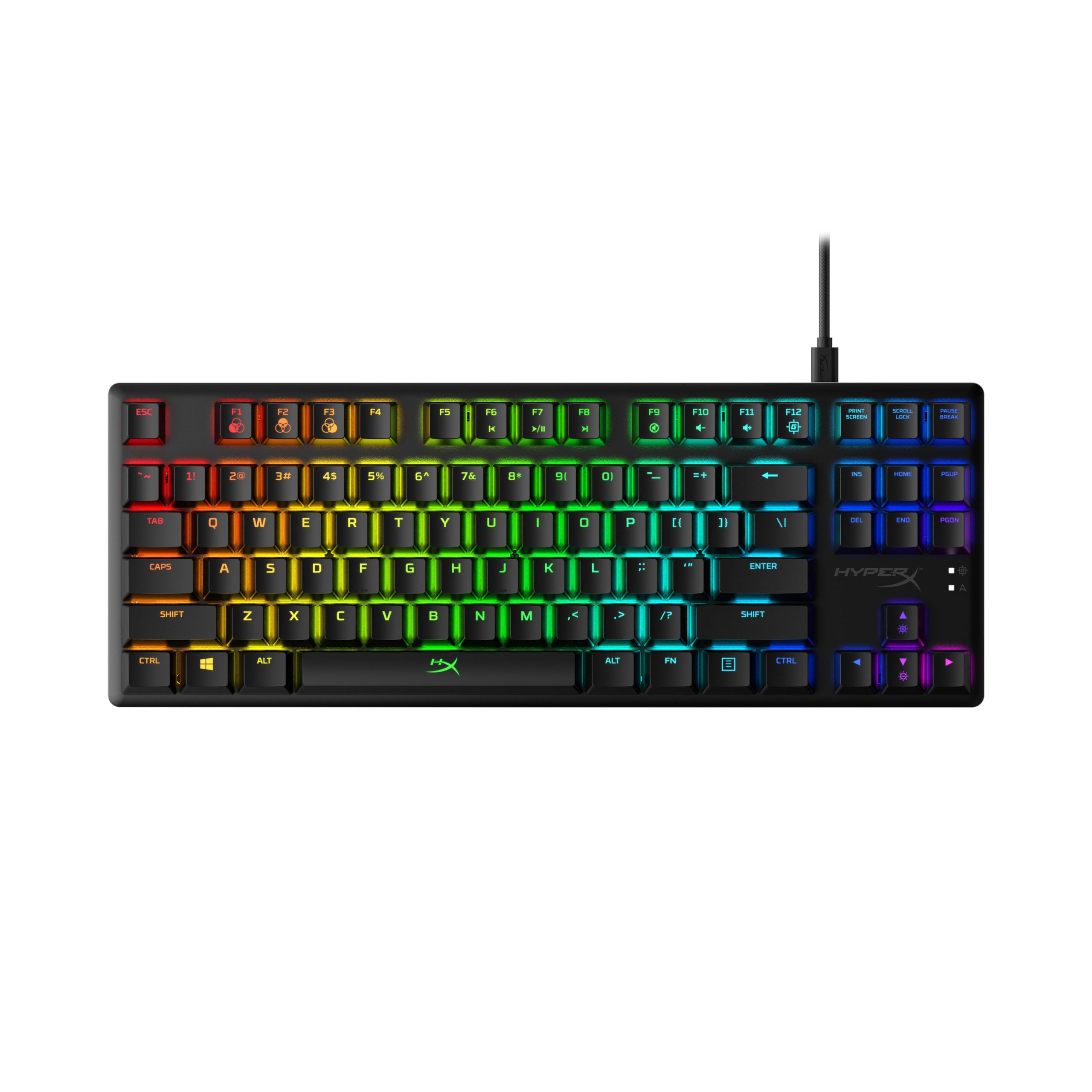 HyperX Alloy Origins Core – Teclado mecánico para videojuegos sin zona numérica – Factor de forma compacto – HyperX Blue – retroiluminación LED RGB (US Layout)