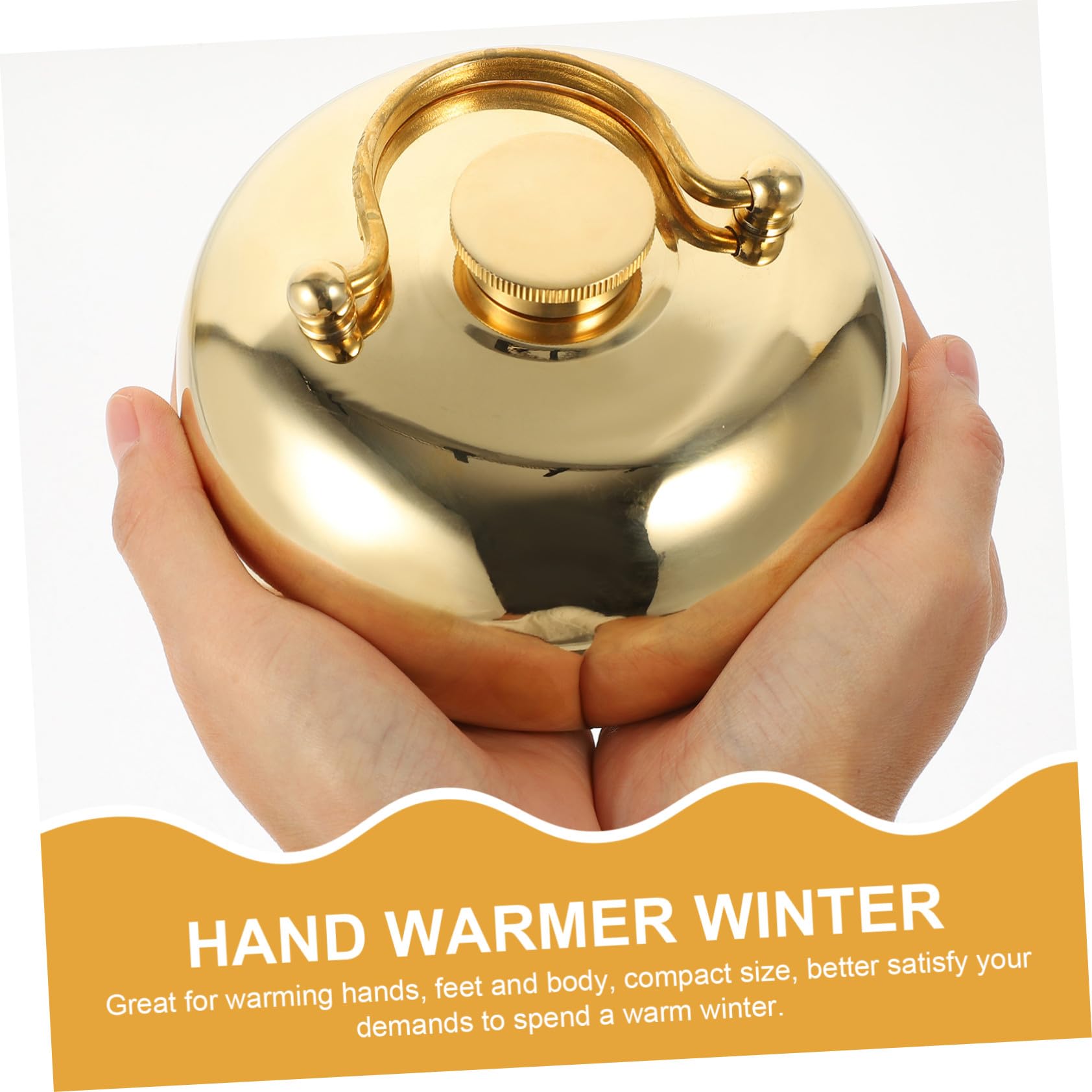 GALPADA Handwärmer aus Wiederverwendbar Befüllbar mit Heißem Wasser Klein und Tragbar für Kalte Tage und Winterbedarf mit Auslaufsicheren Deckel