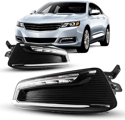 Luces antiniebla para Chevrolet Impala DRL 2014-2019, kit de cableado y interruptor incluidos - 1 par (lente transparente)