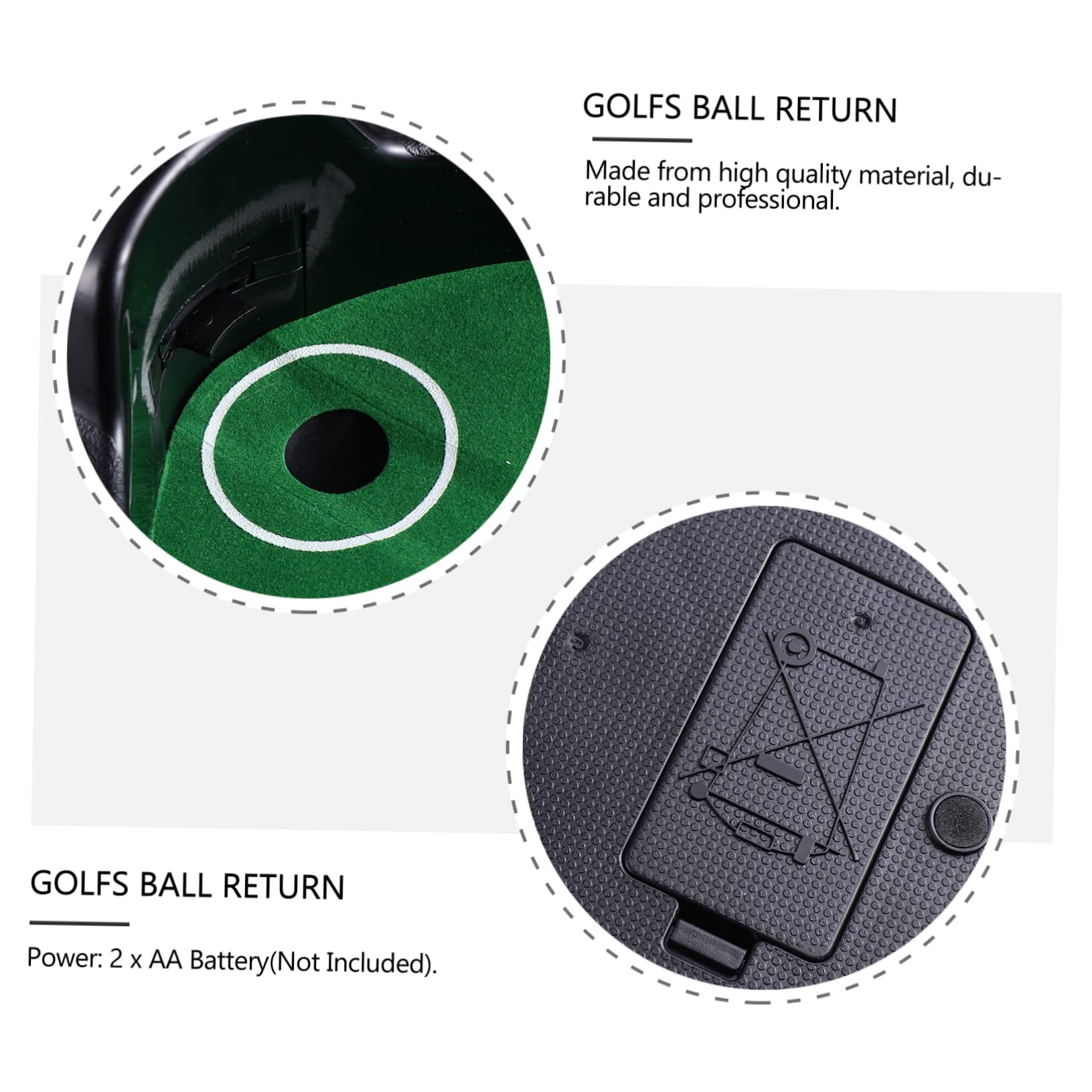 BESPORTBLE Auto Putt Golfs Returner Lightweight Golf Trainer for Practice Full for Convenient Use Simulates Real Putting Conditions No Battery Included