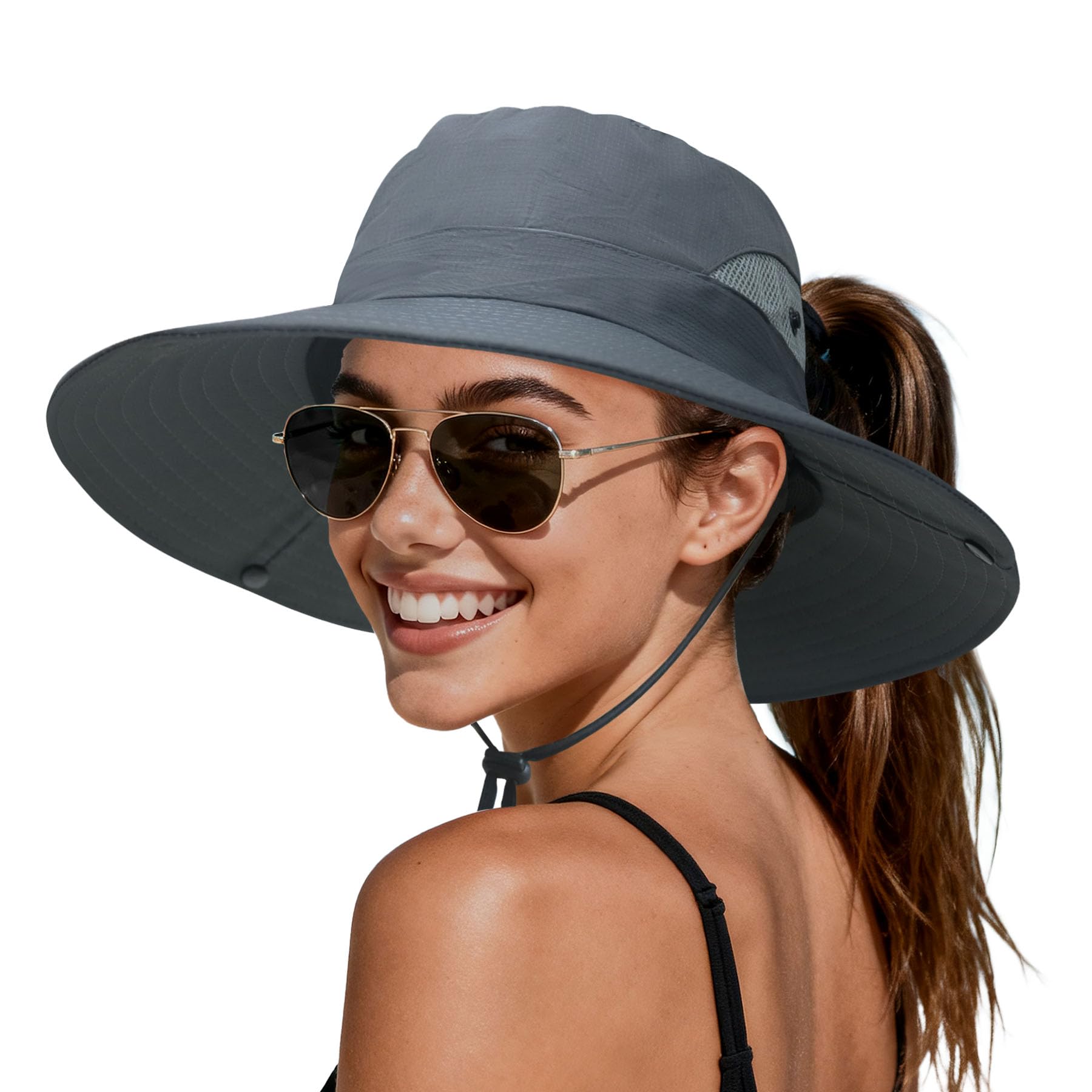 PFFY Sun Bucket Hats for Women Men UV Protection Wide Brim Fishing Hat Beach Outdoor Essentials