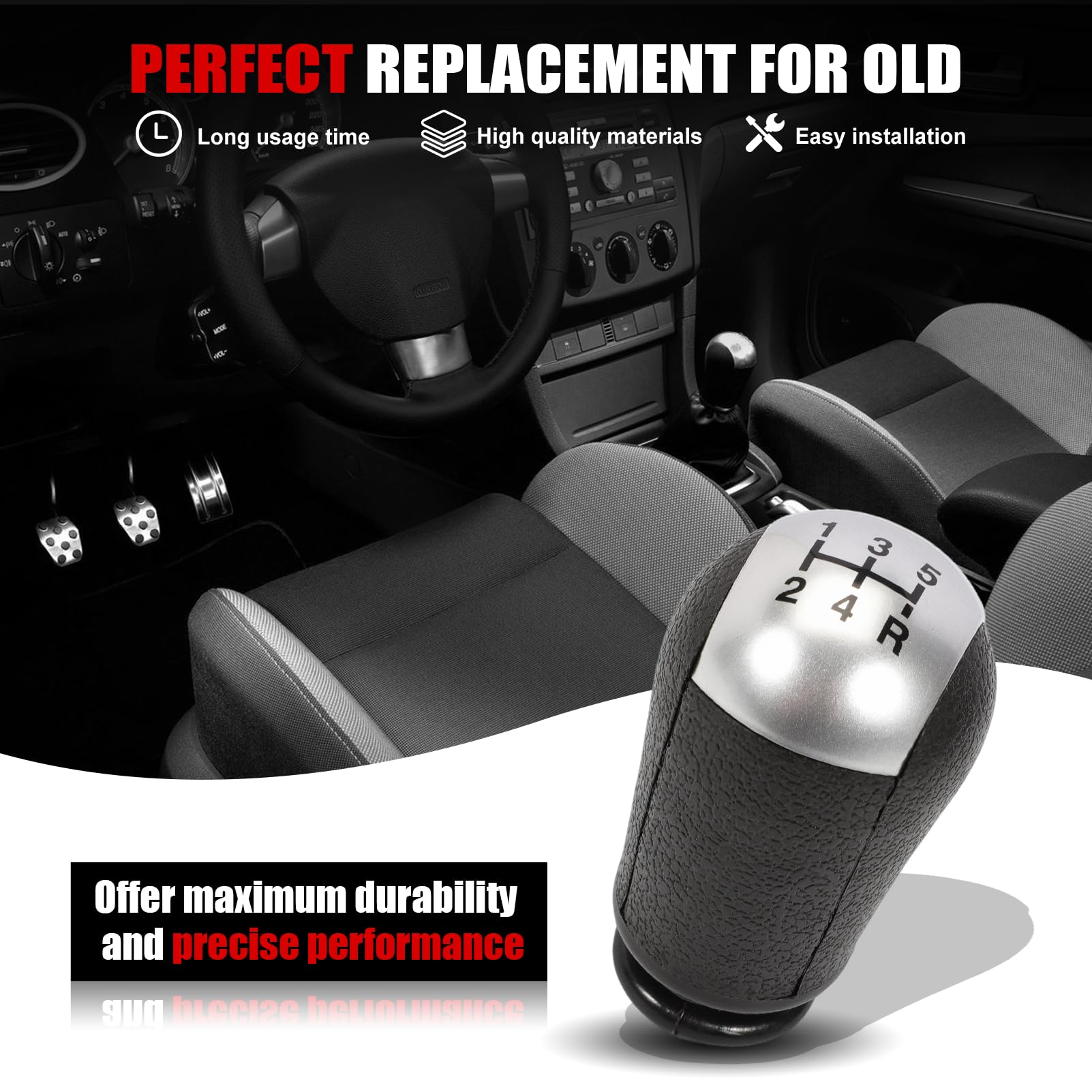 GZHJMY 5 Speed MT Gear Stick Shift Knob For Focus Mondeo MK3 S- C...