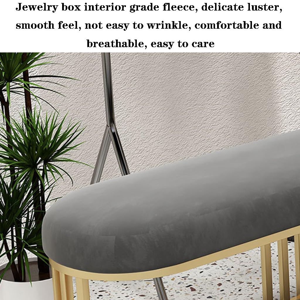 EsEntL Schuh-Eingangsbank, Schuhsitz, Schuhbank mit gepolstertem Stoff-Sitzkissen, perfekt für Eingangsbereich, Flur, Wohnzimmer, Schlafzimmer (Farbe: Grün, Größe: 60 x 35 x 45 cm)