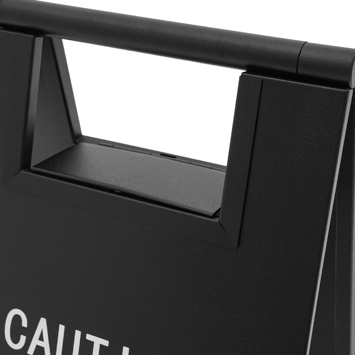 2PCS Stainless Steel Wet Floor Sign, 24 Inch Portable Wet Floor Caution Signage, Black Double Sided Signs, Bilingual Safety Warning Message for Restaurant Shop